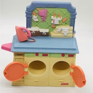 Fisher-Price Loving Family Dollhouse Laundry Room Washer & Dryer, Ironing Board